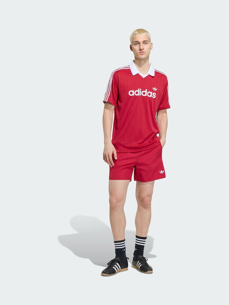 adidas Originals Burgundy Drop Needle Jersey - Image 2 of 6 adidas Originals Burgundy Drop Needle Jersey - Image 2 of 6
