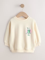 Cream Matcha Crew Neck Sweatshirt (3mths-7yrs) - Image 5 of 9