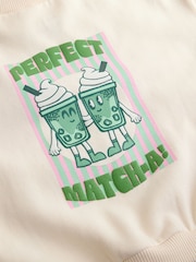 Cream Matcha Crew Neck Sweatshirt (3mths-7yrs) - Image 8 of 9