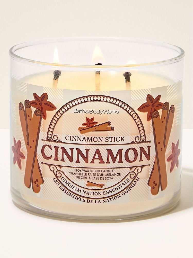 Bath & Body Works Cinnamon Stick 3 Wick Candle 411g - Image 1 of 2