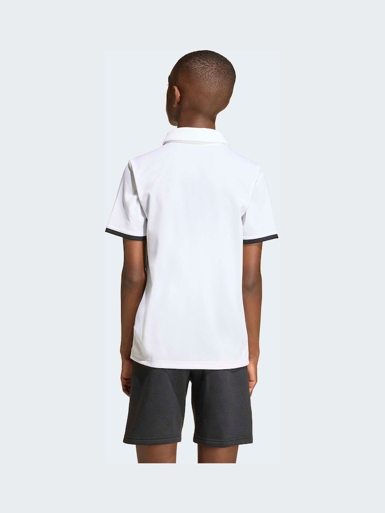 adidas White Entrada26 Kids Polo Shirt - Image 2 of 7 adidas White Entrada26 Kids Polo Shirt - Image 2 of 7
