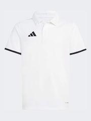 adidas White Entrada26 Kids Polo Shirt - Image 6 of 7