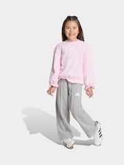 adidas Pink Sweat Top & Jogger Set - Image 1 of 8