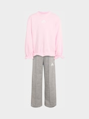 adidas Pink Sweat Top & Jogger Set - Image 6 of 8