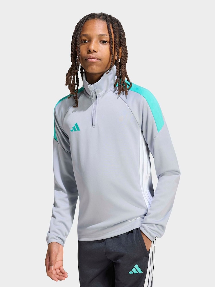 adidas Grey Tiro Essentials Top - Image 1 of 8 adidas Grey Tiro Essentials Top - Image 1 of 8
