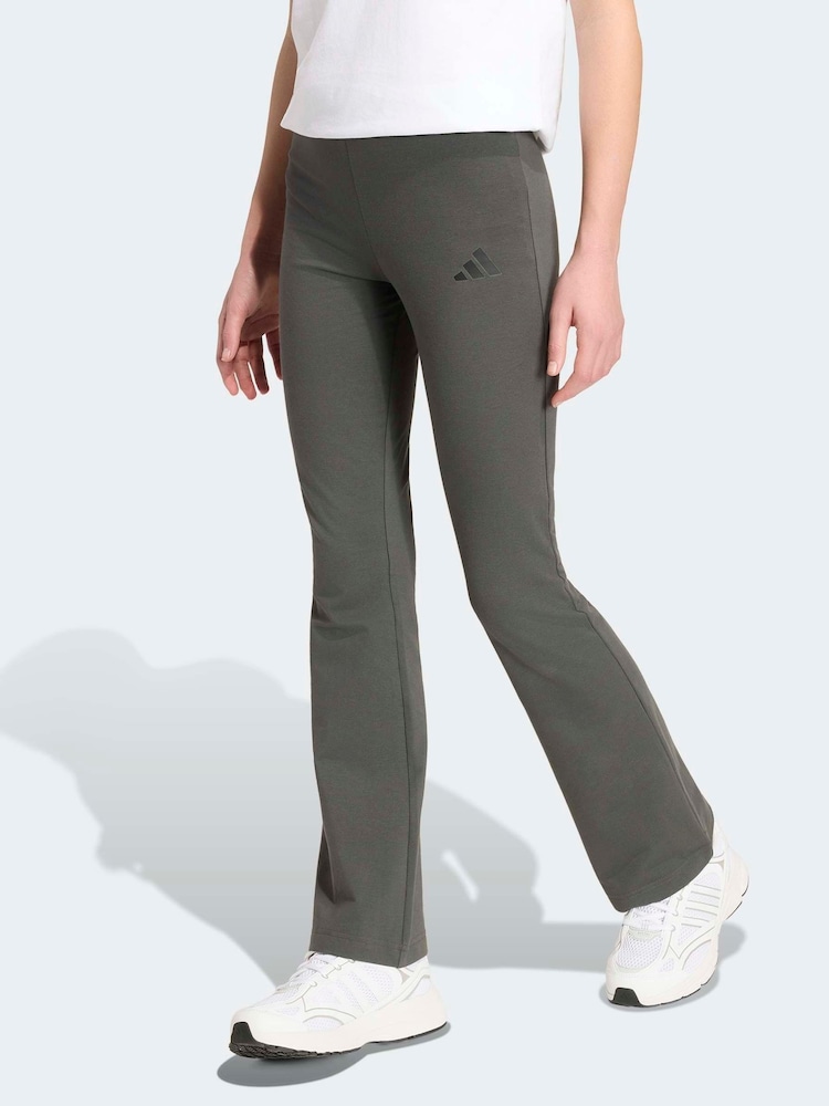 adidas Grey Essentials Flared Leggings - Image 1 of 6 adidas Grey Essentials Flared Leggings - Image 1 of 6