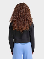 adidas Originals Black Boxy Crew Neck Sweat Top - Image 2 of 6