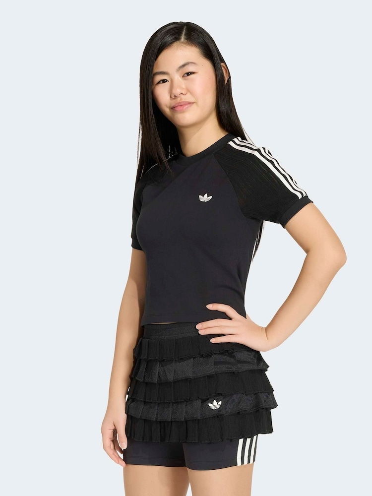 adidas Originals Black 3-Stripe T-Shirt - Image 1 of 7