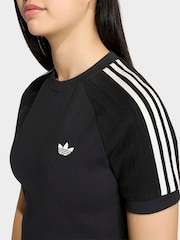 adidas Originals Black 3-Stripe T-Shirt - Image 5 of 7