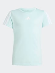 أخضر - تيشرت للأطفال رياضي بتصميم 3 خطوط تشكيلة Essentials من adidas - Image 6 of 6