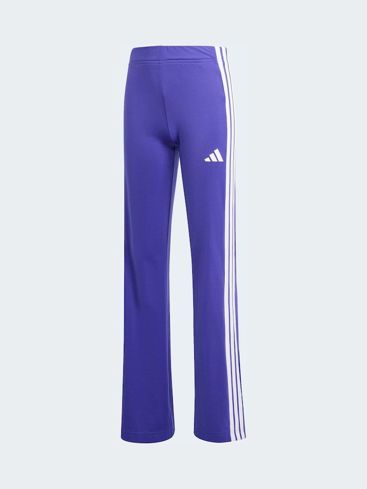 adidas Purple Train Essentials 3-Stripes Flared Leggings - Image 1 of 1