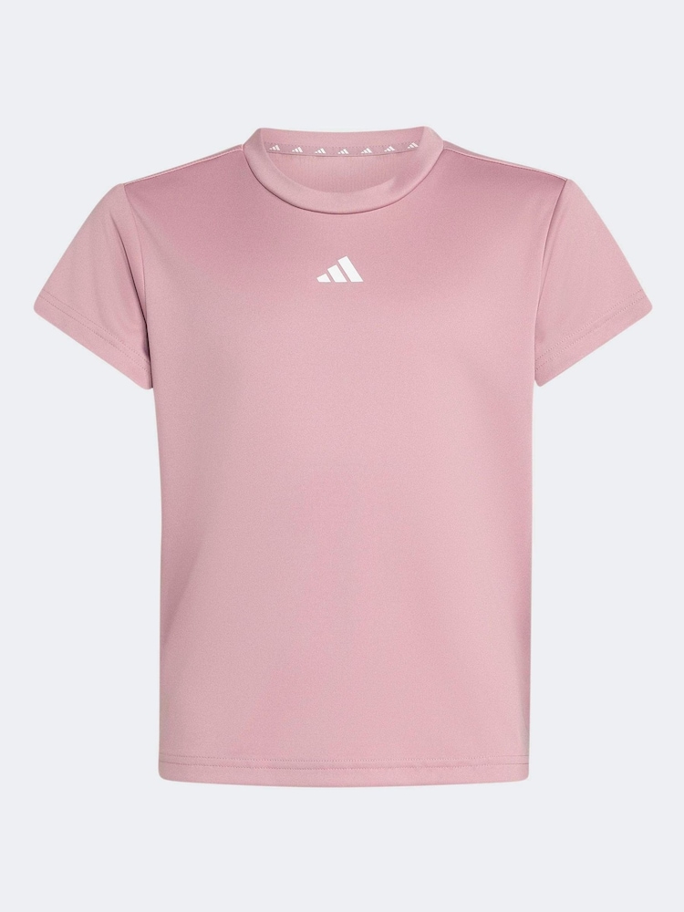 Ljubičasto - adidas Regular Fit Essentials Logo majica za obuku za decu - Slika 1 od 5