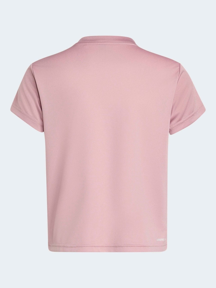 Ljubičasto - adidas Regular Fit Essentials Logo majica za obuku za decu - Slika 2 od 5