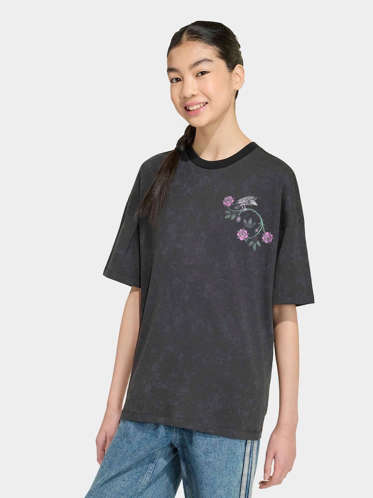 adidas Originals Black Sleeping Beauty T-Shirt - Image 2 of 6