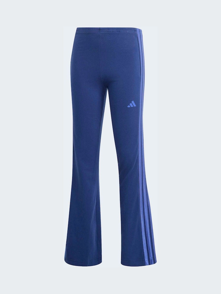 adidas Blue Satin Flare Leggings - Image 6 of 6 adidas Blue Satin Flare Leggings - Image 6 of 6