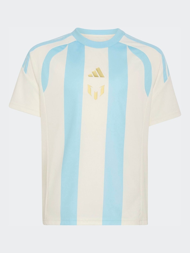 adidas White Messi Training T-Shirt - Image 1 of 5