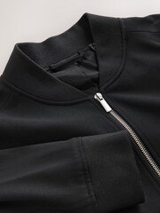 Black Muscle Fit Motionflex Smart Bomber Jacket - Image 8 of 10