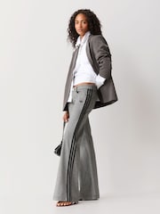 adidas Originals Grey Flare Denim Jeans - Image 1 of 6