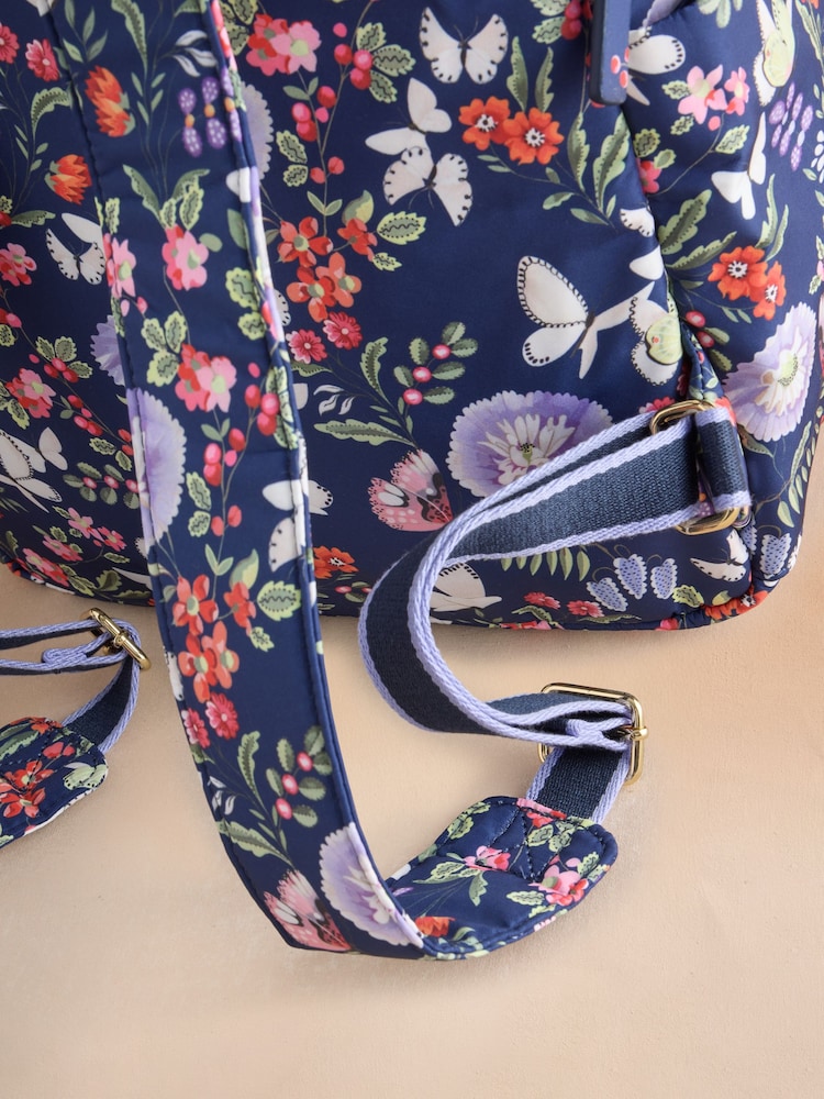 Cath Kidston Navy Butterfly Bloom Compact Backpack - Image 11 of 11 Cath Kidston Navy Butterfly Bloom Compact Backpack - Image 11 of 11