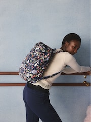 Cath Kidston Navy Butterfly Bloom Compact Backpack - Image 4 of 11
