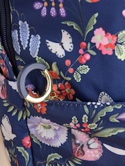 Cath Kidston Navy Butterfly Bloom Compact Backpack - Image 9 of 11