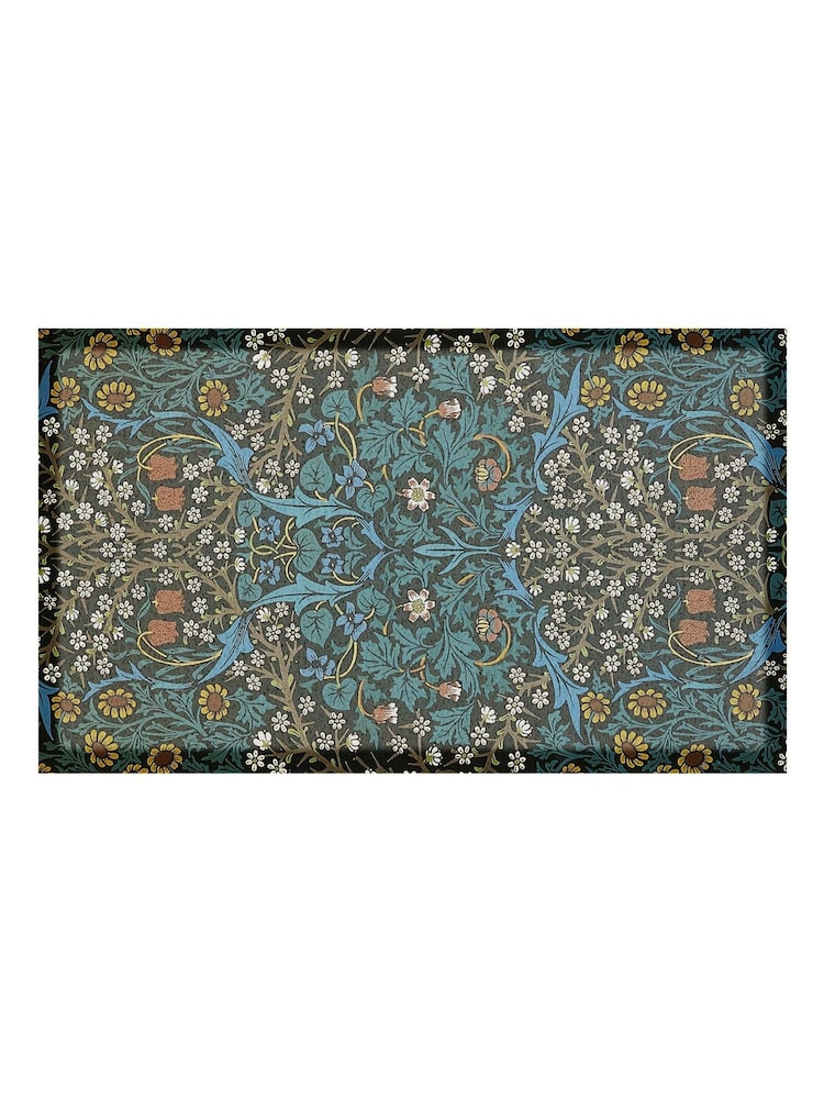 Artsy Mats Black William Morris Tulips Doormat - Image 2 of 2 Artsy Mats Black William Morris Tulips Doormat - Image 2 of 2