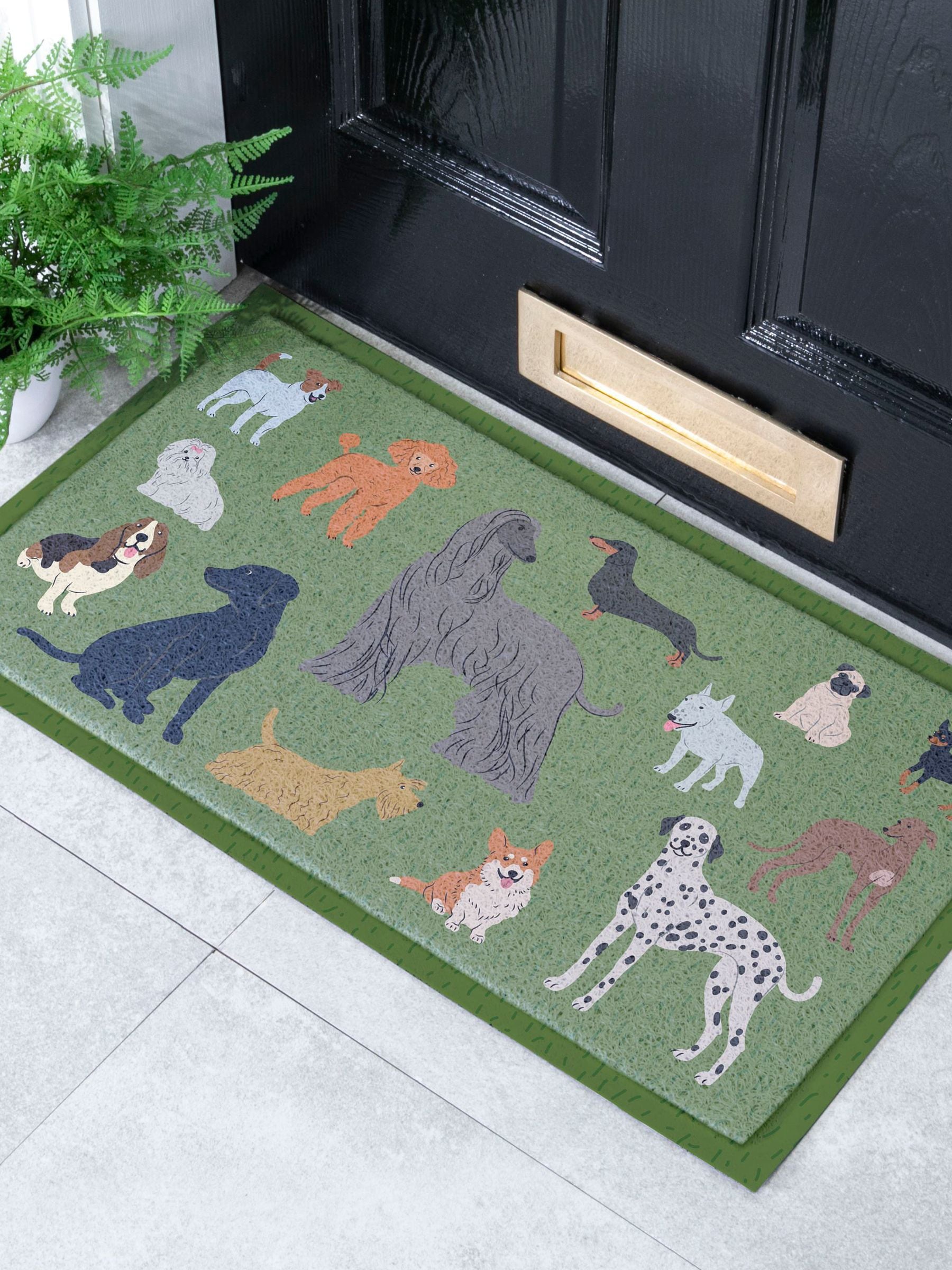 Artsy Mats Green Dog Breeds Doormat