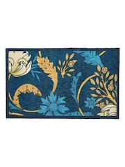 Artsy Mats Blue William Morris Blue Indoor Washable Doormat - Image 4 of 6