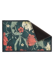 Artsy Mats Green William Morris Rose Indoor Washable Doormat - Image 4 of 6