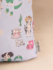 Cath Kidston Blue Dress Up Animals Foldaway Shopper with Cat Bag Charm - Image 2 of 3
