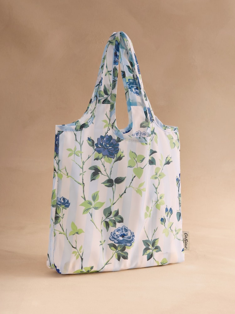 Cath Kidston Blue Climbing Rose Foldaway Shopper - Image 1 of 3 Cath Kidston Blue Climbing Rose Foldaway Shopper - Image 1 of 3