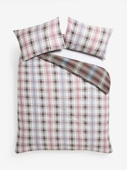 2 Pack Red Green Christmas Check Reversible Bed Sets - Image 11 of 13