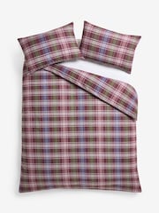 2 Pack Red Green Christmas Check Reversible Beds Set - Image 2 of 2