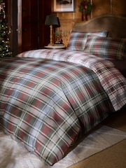 2 Pack Red Green Christmas Check Reversible Bed Sets - Image 4 of 13