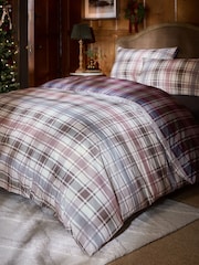 2 Pack Red Green Christmas Check Reversible Bed Sets - Image 7 of 13