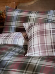 2 Pack Red Green Christmas Check Reversible Bed Sets - Image 9 of 13