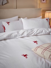 White Candy Canes Crochet Christmas Duvet Cover and Pillowcase Set - Image 2 of 5