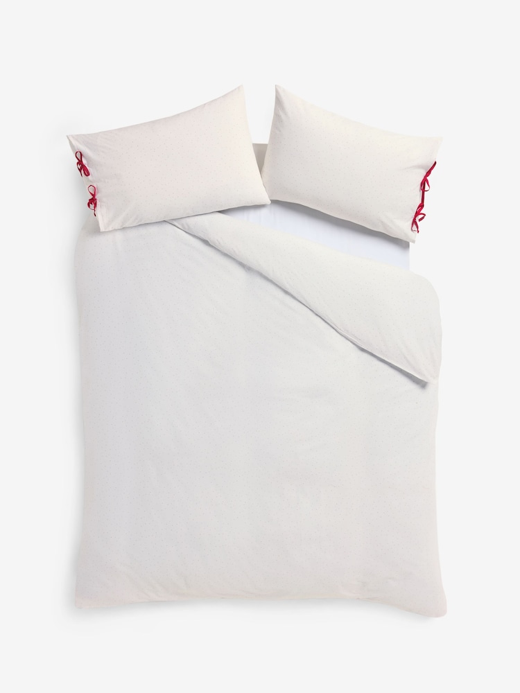 White Candy Canes Crochet Christmas Duvet Cover and Pillowcase Set - Image 5 of 5 White Candy Canes Crochet Christmas Duvet Cover and Pillowcase Set - Image 5 of 5