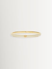 Tory Burch White Forget Me Not Enamel Stud Earrings - Image 1 of 2