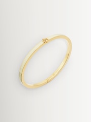 Tory Burch White Forget Me Not Enamel Stud Earrings - Image 2 of 2