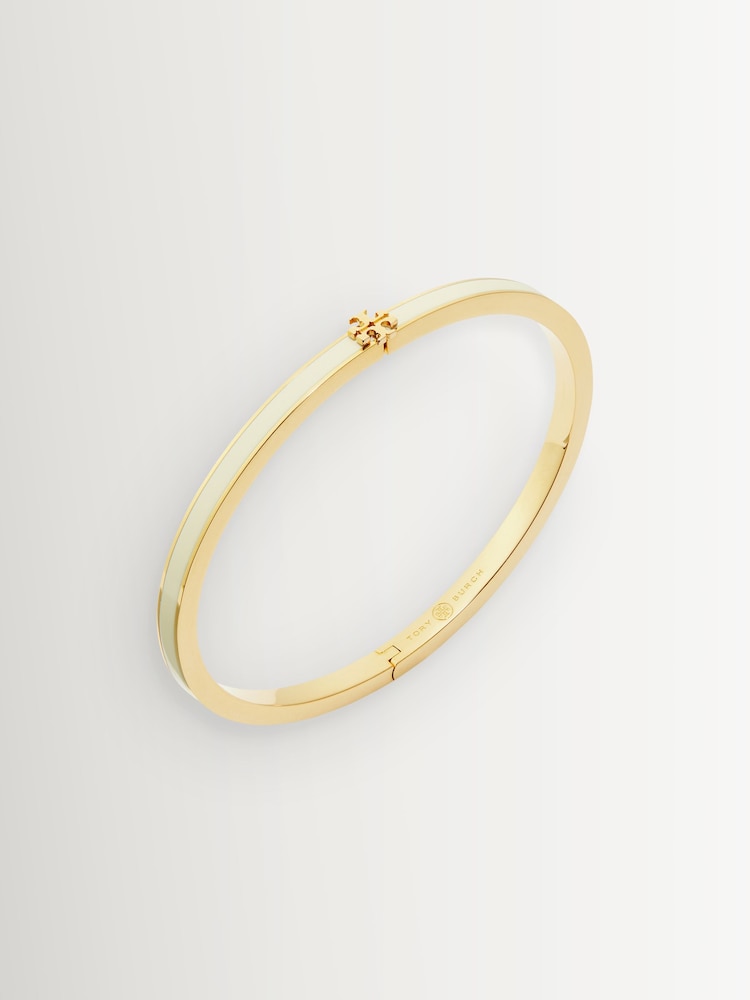 Tory Burch White Forget Me Not Enamel Stud Earrings - Image 2 of 2