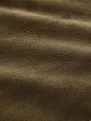 Olive Green Faux Suede Funnel Jacket - Image 9 of 9