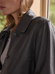 Charcoal Grey N. Premium Leather Chore Jacket - Image 4 of 7