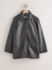 Charcoal Grey N. Premium Leather Chore Jacket - Image 5 of 7