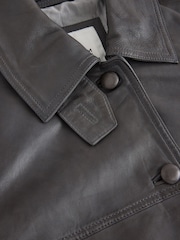 Charcoal Grey N. Premium Leather Chore Jacket - Image 7 of 7