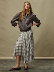 Olive Green Faux Leather Jacket - Image 2 of 7