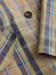 Neutral Checked Trench Coat - Image 7 of 8