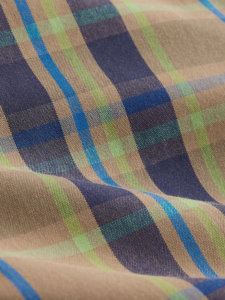 Neutral Checked Trench Coat - Image 8 of 8 Neutral Checked Trench Coat - Image 8 of 8