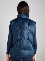 Aztec Diamond Blue Heavy Quilted Gilet - Image 2 of 6