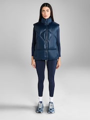 Aztec Diamond Blue Heavy Quilted Gilet - Image 3 of 6